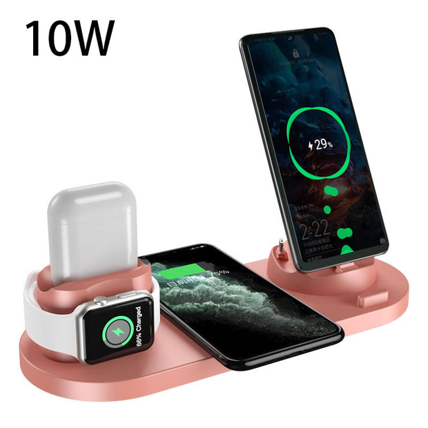 Chargeur sans fil pour iPhone, chargeur rapide pour téléphone, station de charge rapide pour montre, station de charge 6 en 1