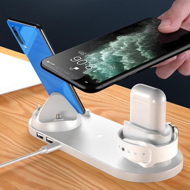 Chargeur sans fil pour iPhone, chargeur rapide pour téléphone, station de charge rapide pour montre, station de charge 6 en 1